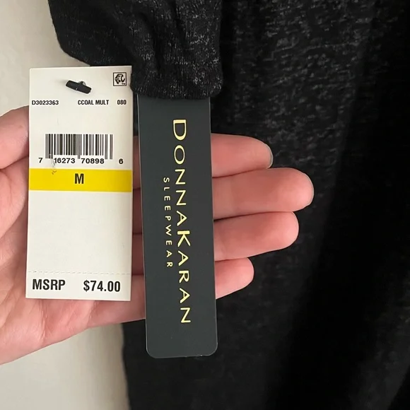 NWT Black Maxi Night Gown | Donna Karen - Picture 7 of 10